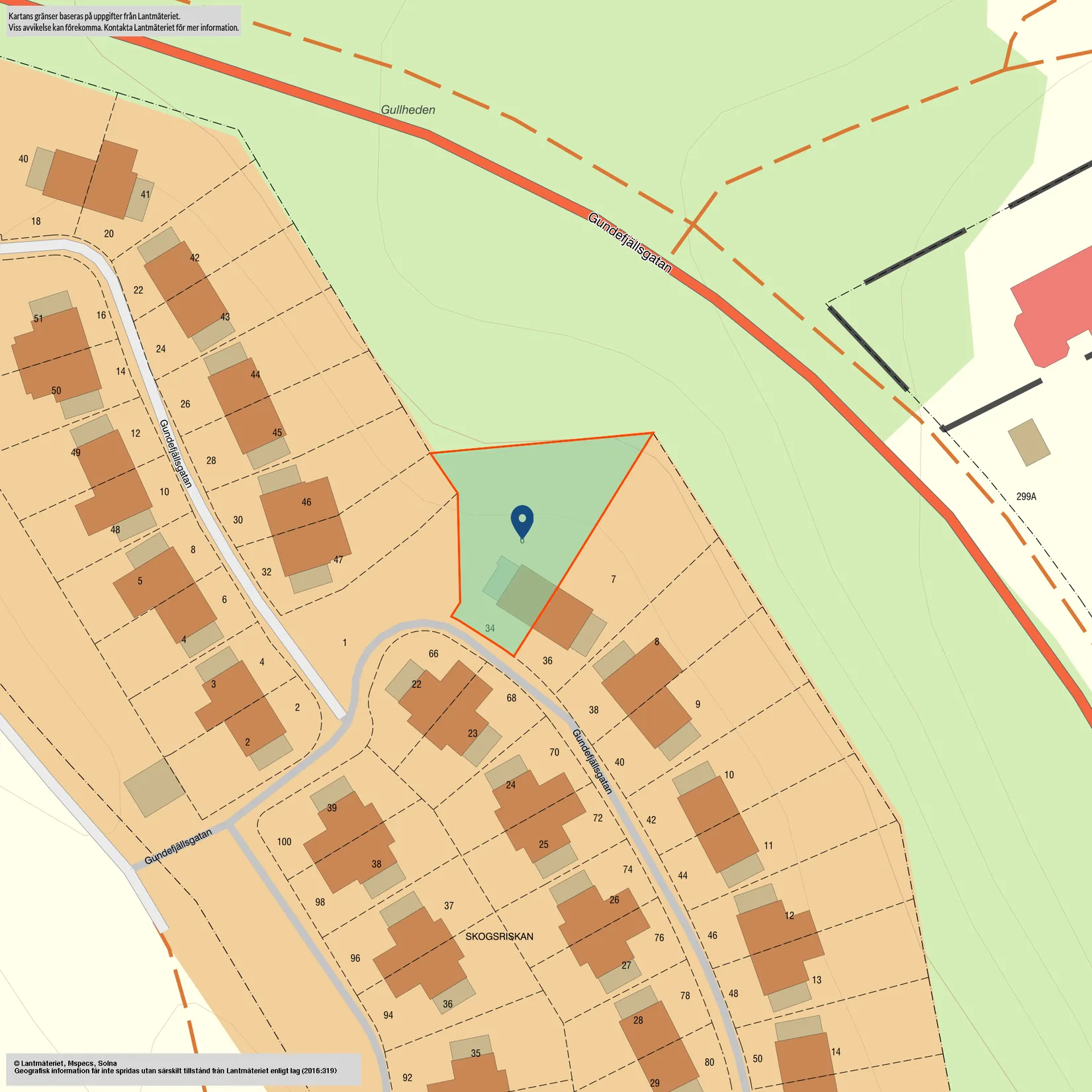 Radhus, Gundefjällsgatan 34, Balltorp, Mölndal