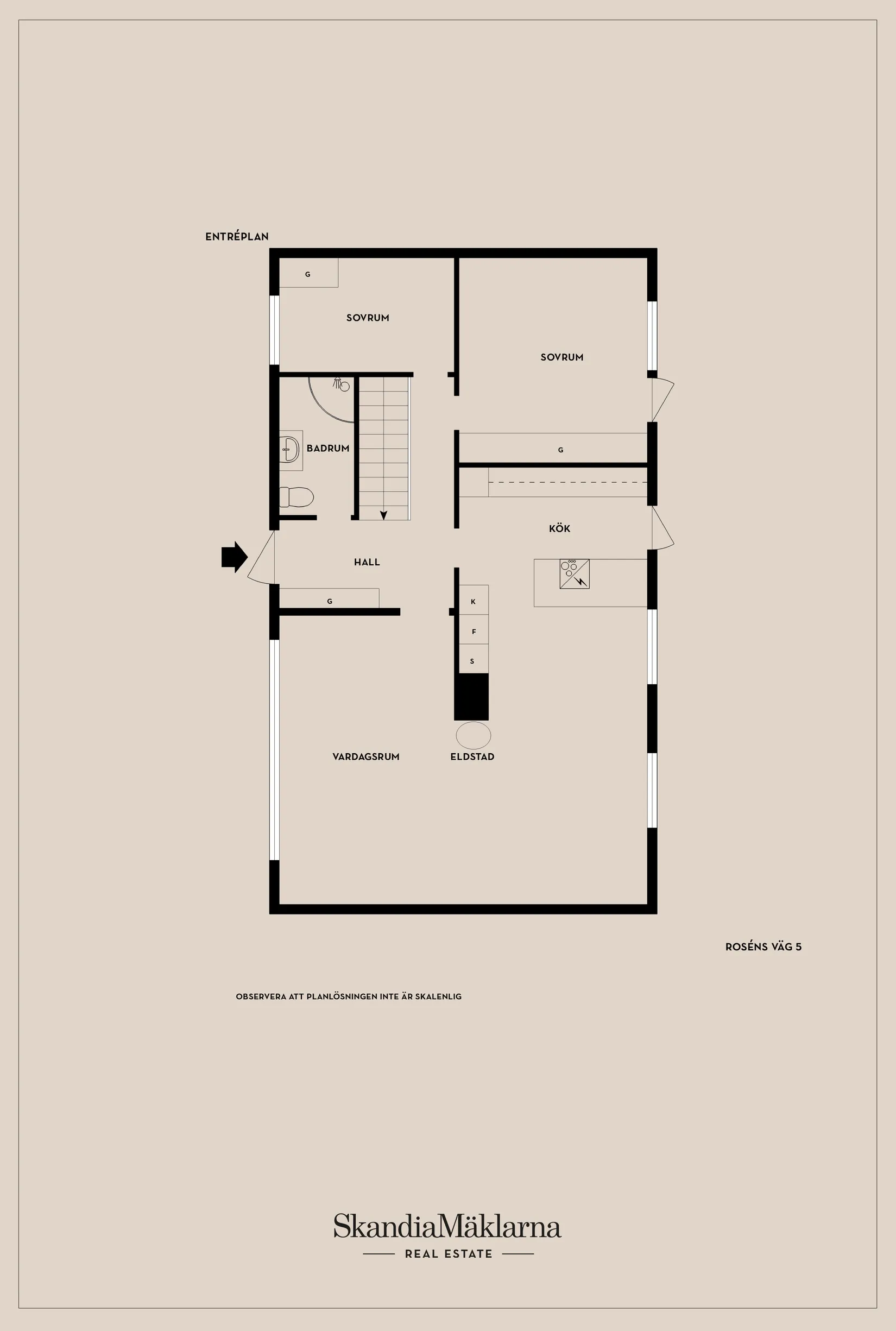 Villa, Roséns väg 3 & 5, Rödeby, Karlskrona