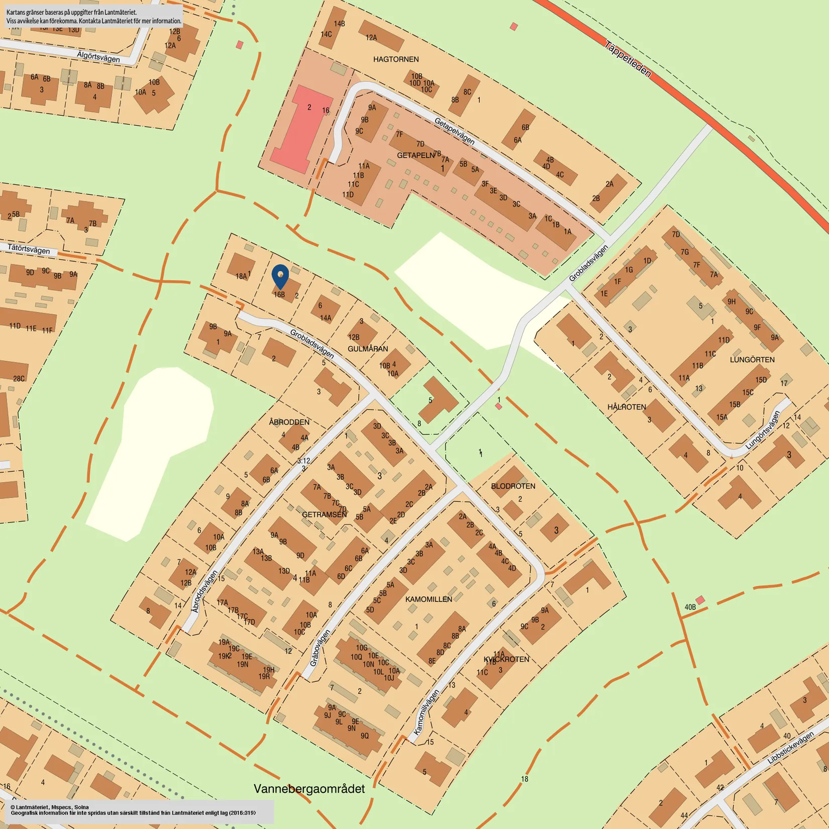 Radhus, Grobladsvägen 16B, Åhus - Täppetleden, Kristianstad