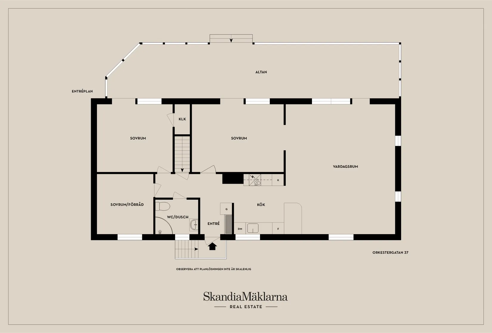 Villa, Orkestergatan 37, Vedeby, Karlskrona