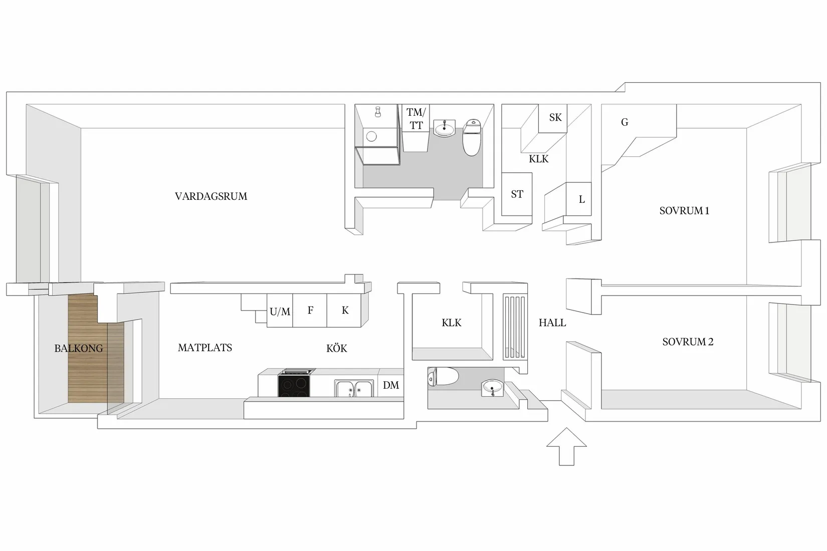 Bostadsrätt, Tågagatan 9, Norr, Helsingborg