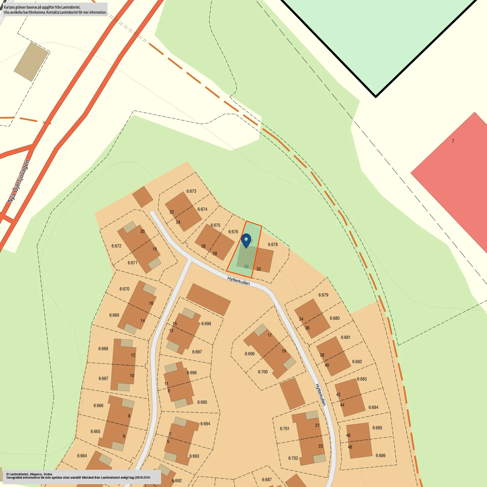 Radhus, Hytterkullen 30, Öjersjö, Partille