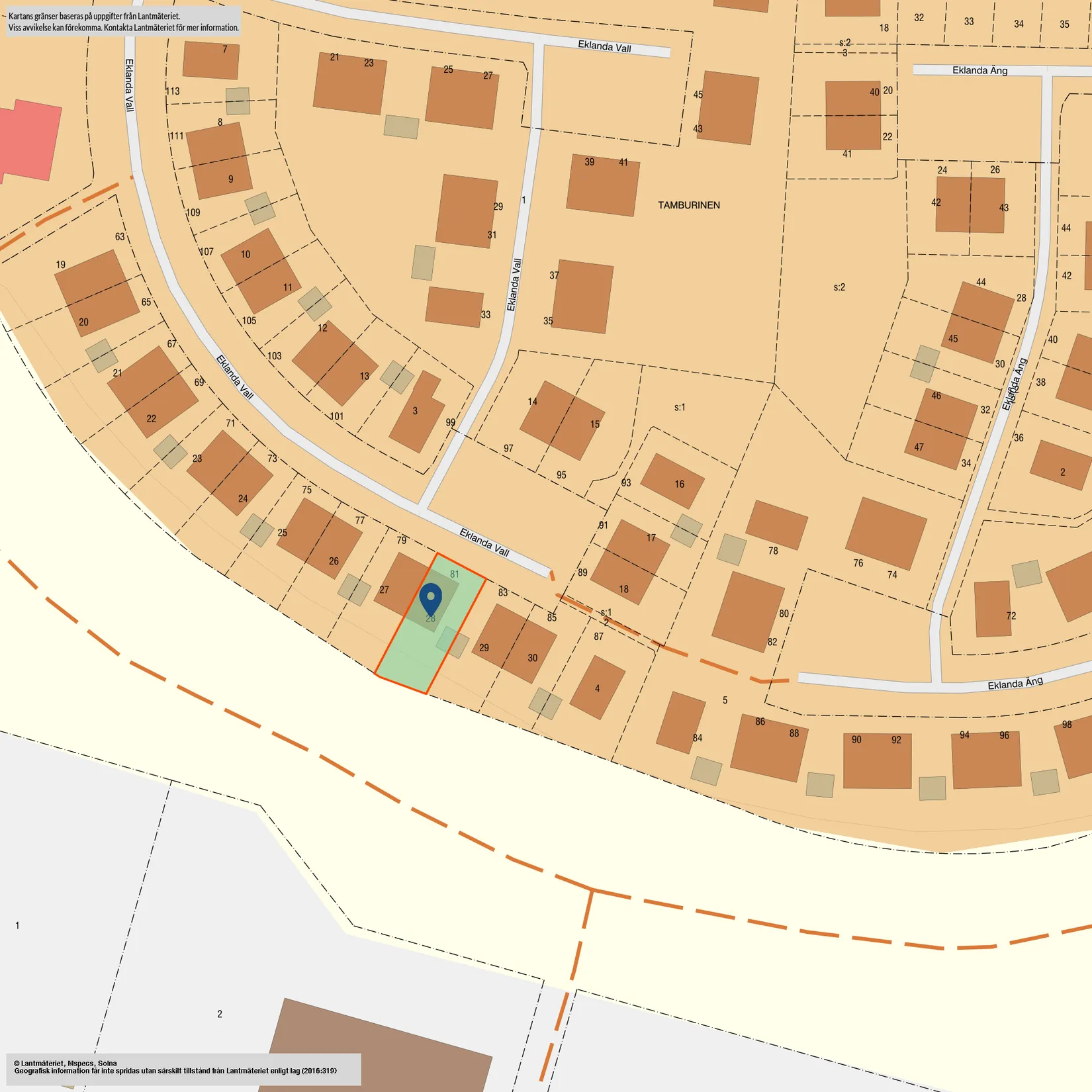 Radhus, Eklanda vall 81, Eklanda, Mölndal