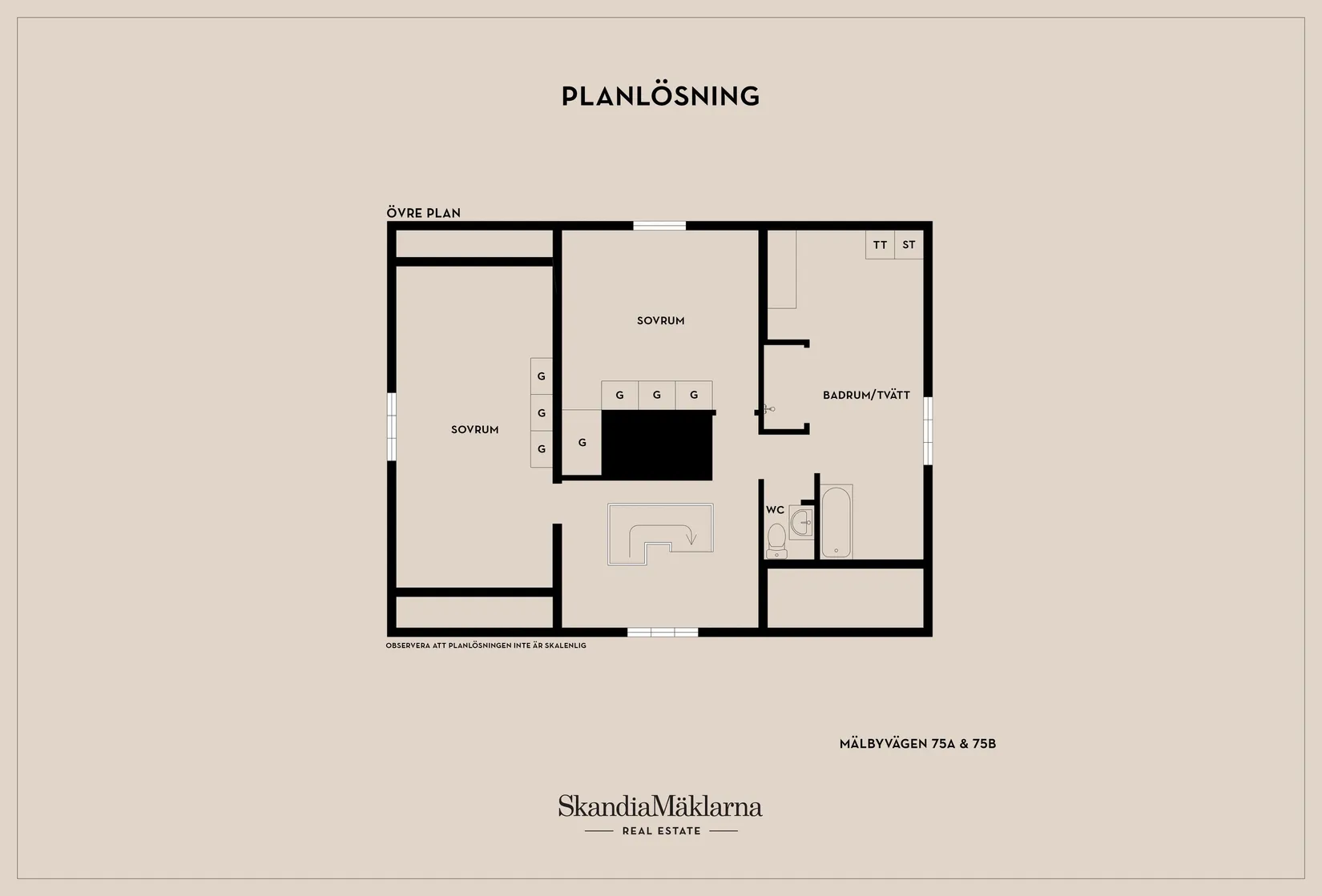 Villa, Mälbyvägen 75A & 75B, Mälby, Eskilstuna