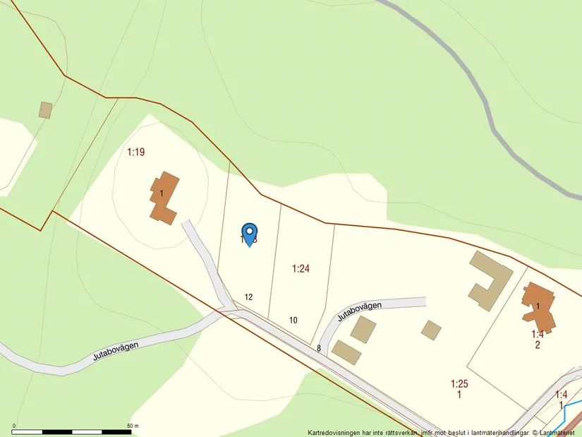 Tomt, Jutabovägen 12, Brämhult, Borås