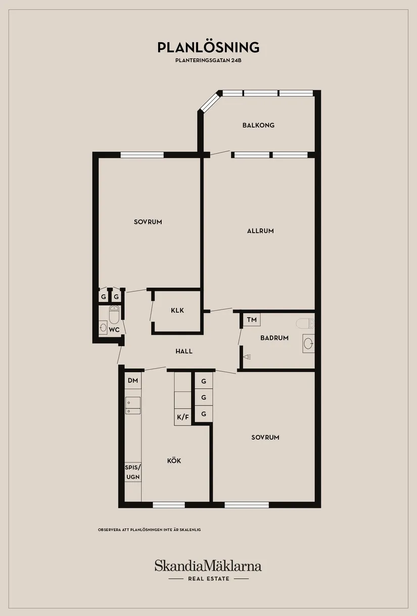 Bostadsrätt, Planteringsgatan 24B, Centrala Sjöbo, Sjöbo