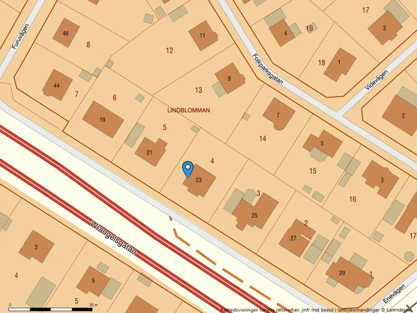 Villa, Wrangelsgatan 23, Furet, Halmstad