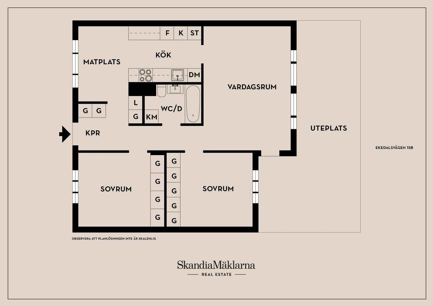 Bostadsrätt, Ekedalsvägen 15B, Jakobsberg, Järfälla