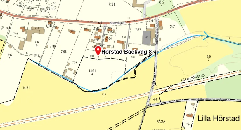 Tomt, Hörstad Bäckväg 8, Råga Hörstad, Landskrona