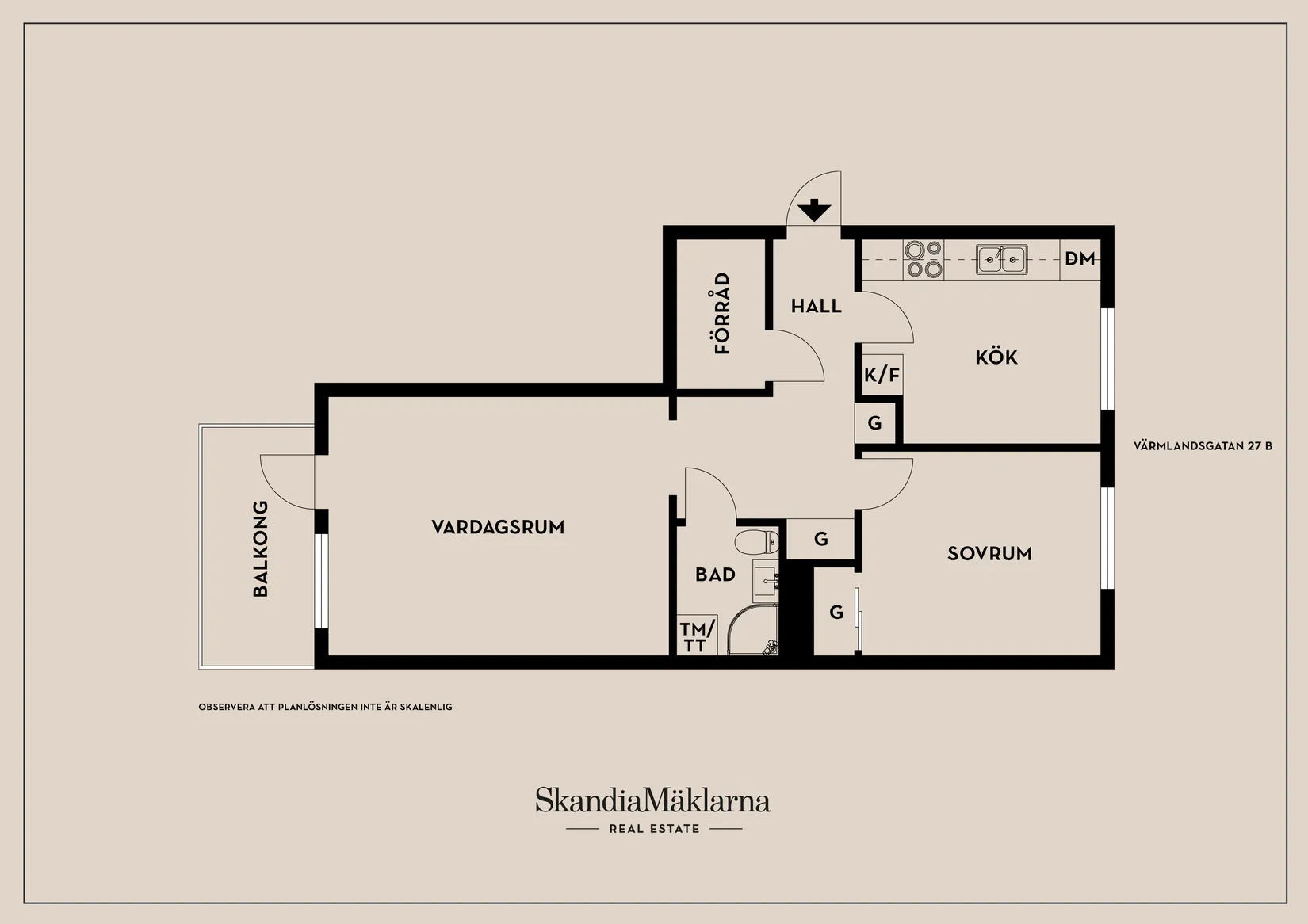 Bostadsrätt, Värmlandsgatan 27 B, Norrby, Borås