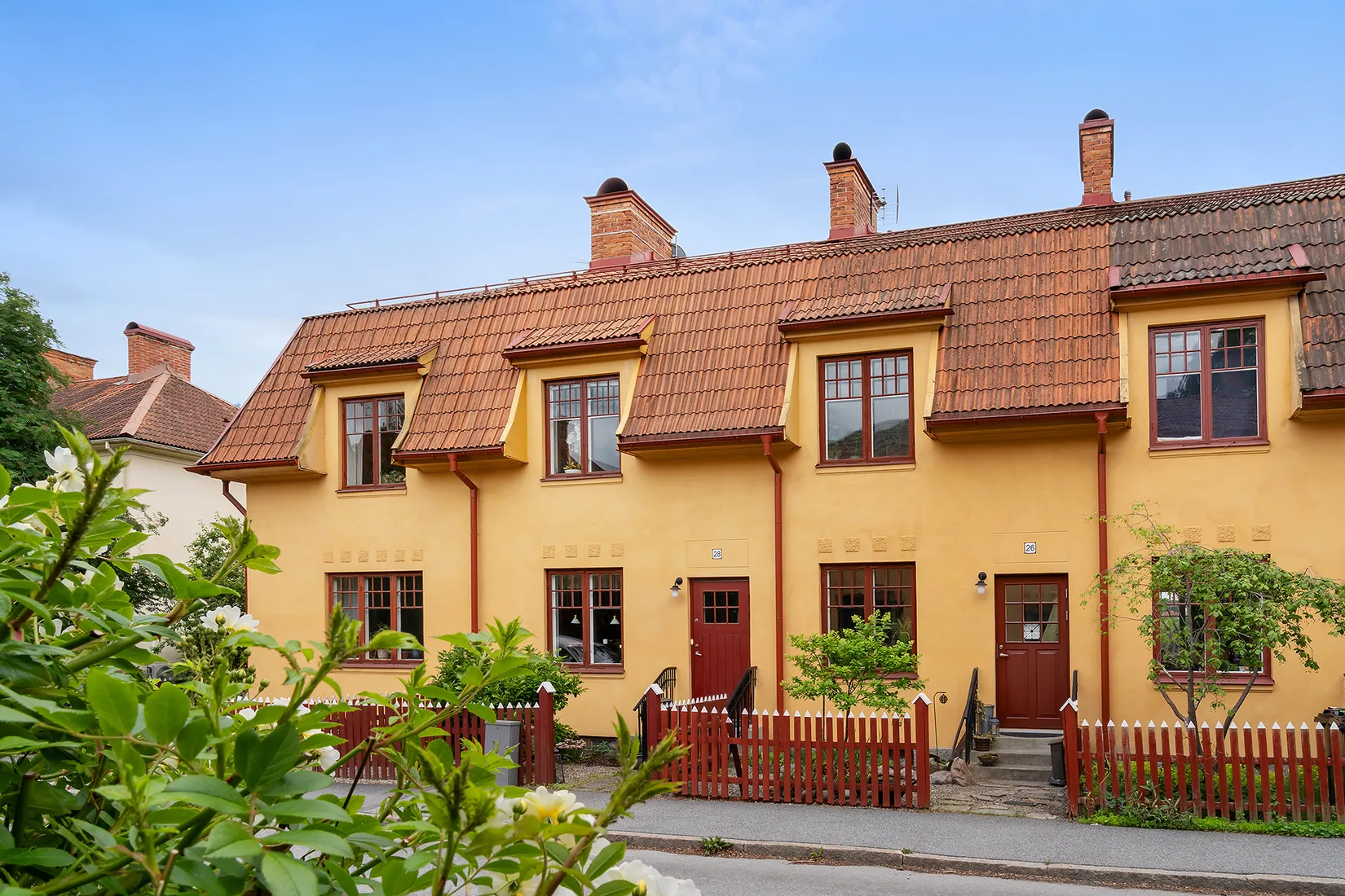 Radhus, Margaretavägen 28, Gamla Enskede, Stockholm