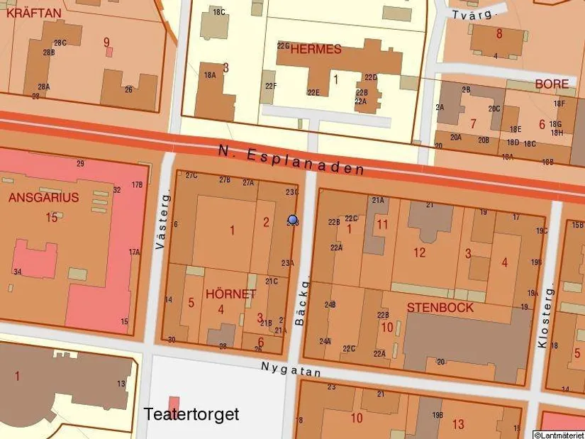 Bostadsrätt, Bäckgatan 23B, Centrum, Växjö