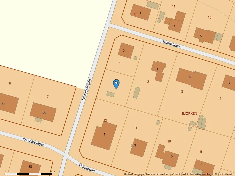 Tomt, Nilstorpsvägen, Nilstorp, Lund