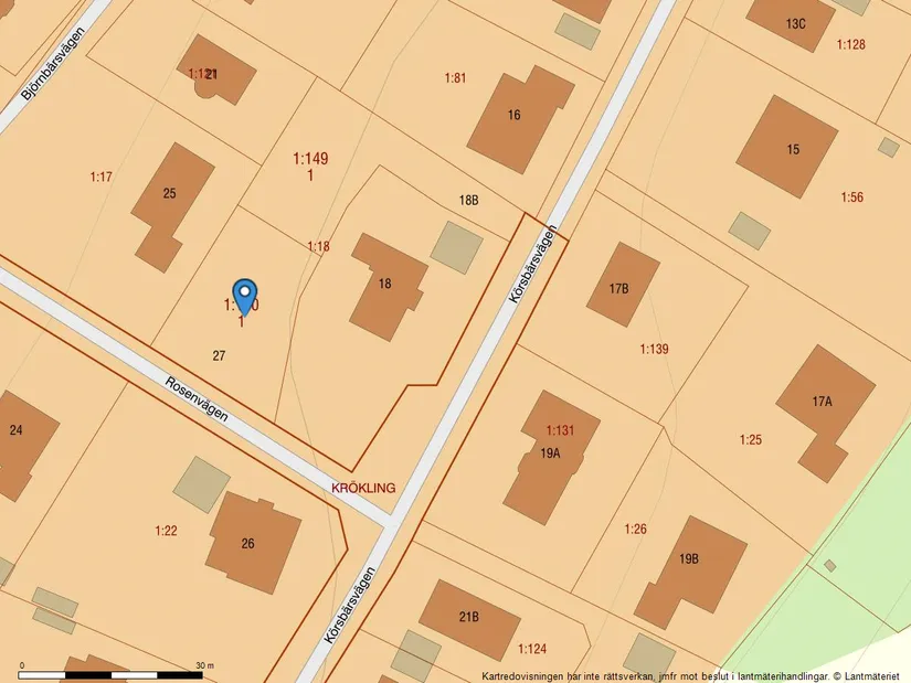 Tomt, Rosenvägen 27, Sparsör, Borås