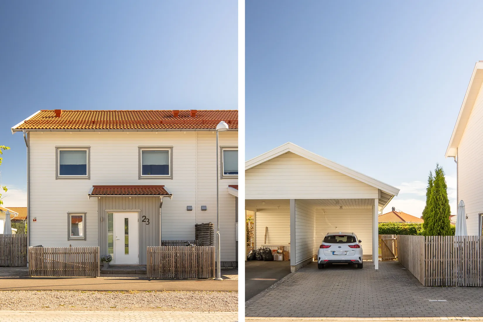 Radhus, Lassagårdsgatan 23, Trädgårdsstaden, Skövde