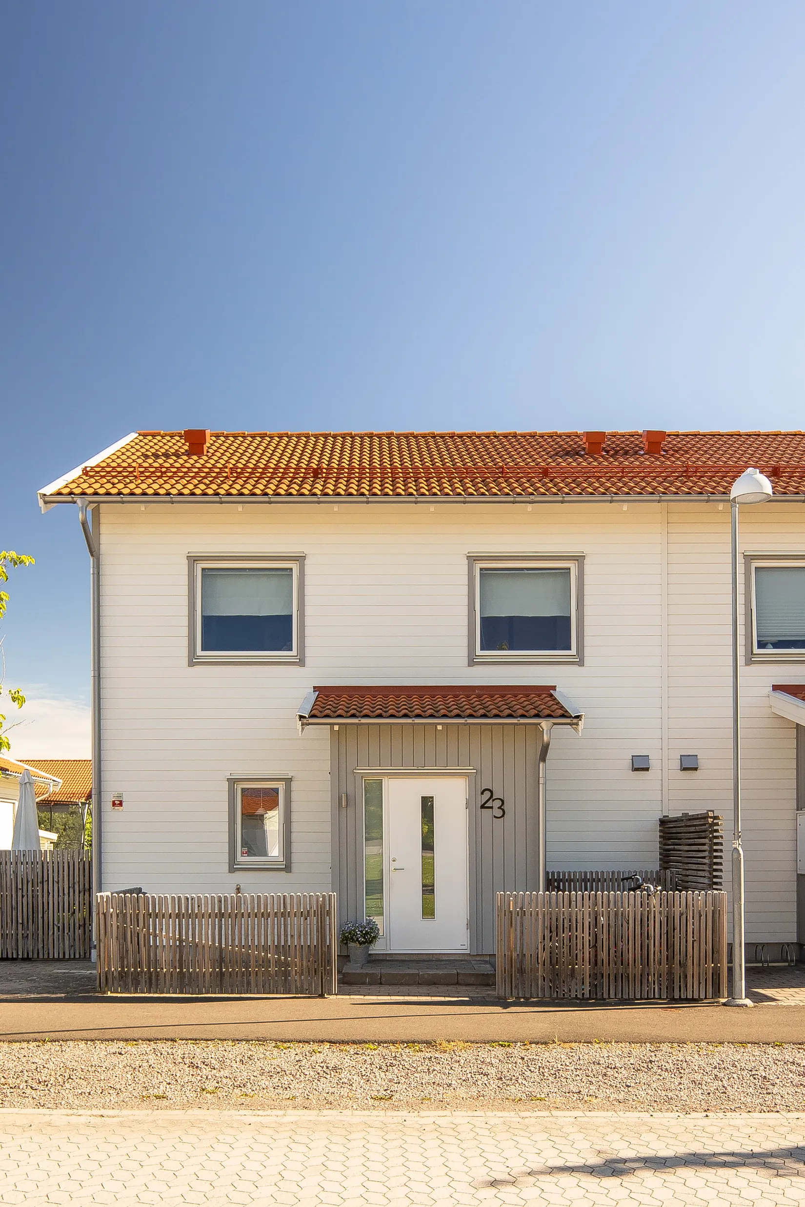 Villa, Radhus, Lassagårdsgatan 23, Trädgårdsstaden, Skövde