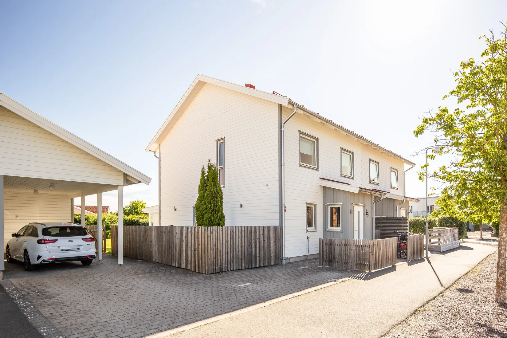 Villa, Radhus, Lassagårdsgatan 23, Trädgårdsstaden, Skövde