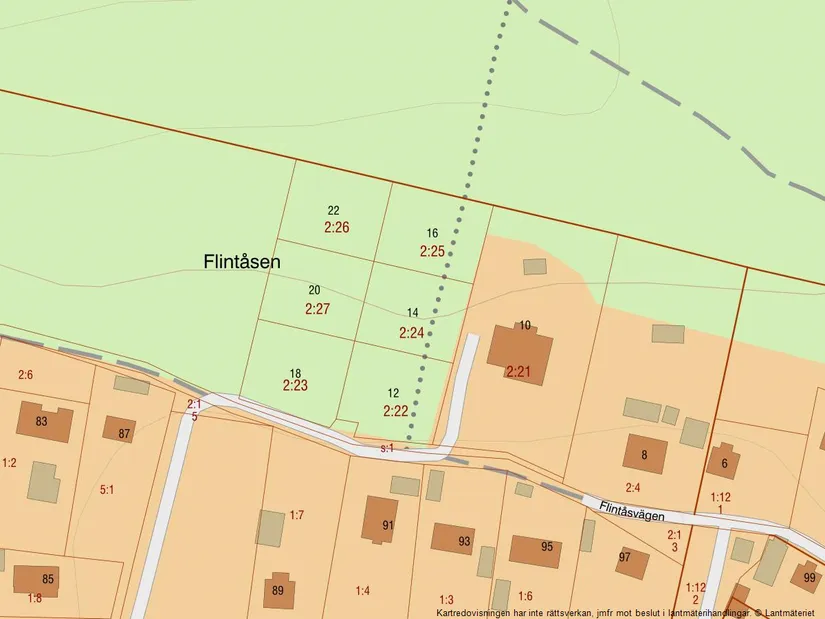 Tomt, Flintåsvägen 18, Sundsvall