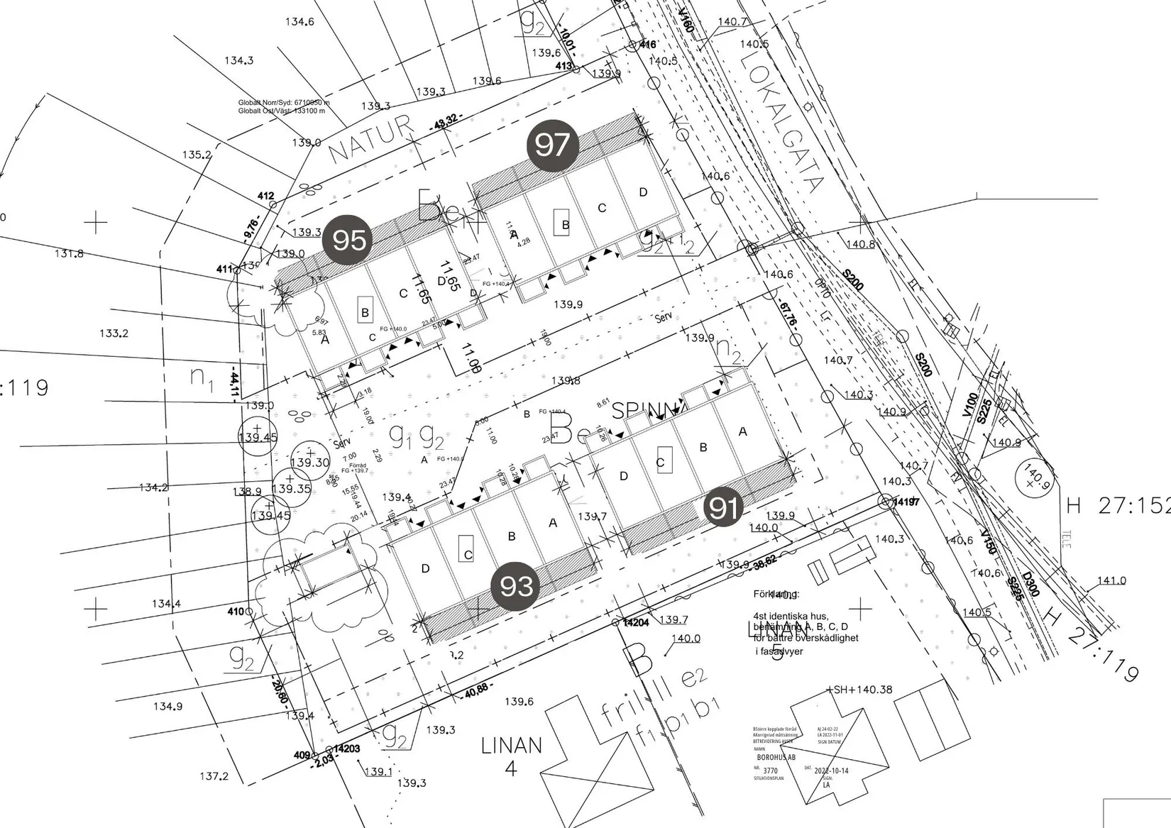Radhus, Tolvmilavägen 95A, Hönsarvet, Borlänge