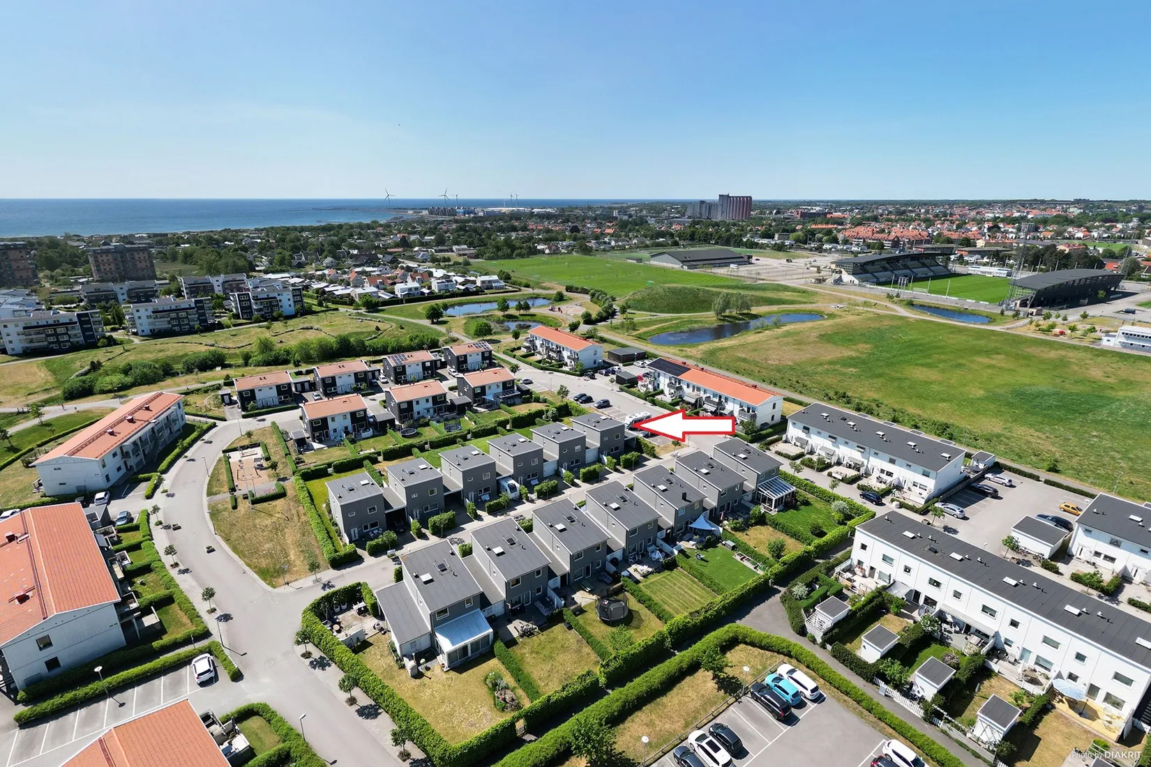 Radhus, Avenbokstigen 1, Kristineslätt, Falkenberg
