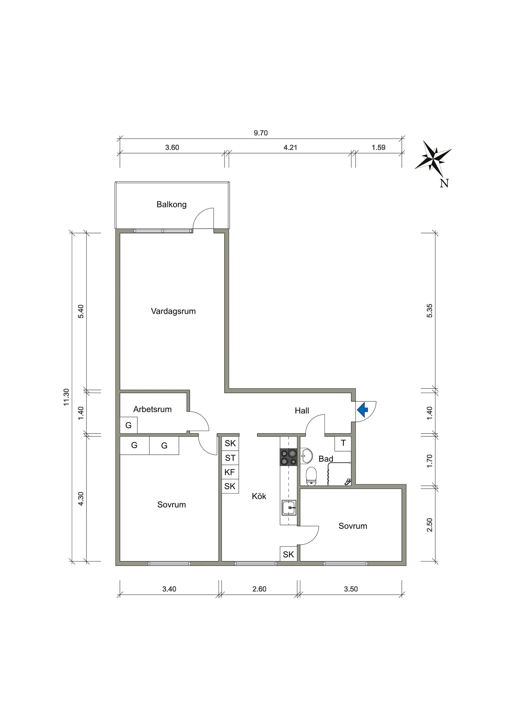 Bostadsrätt, Vintervädersgatan 7, VÅNING 9, Biskopsgården, Göteborg