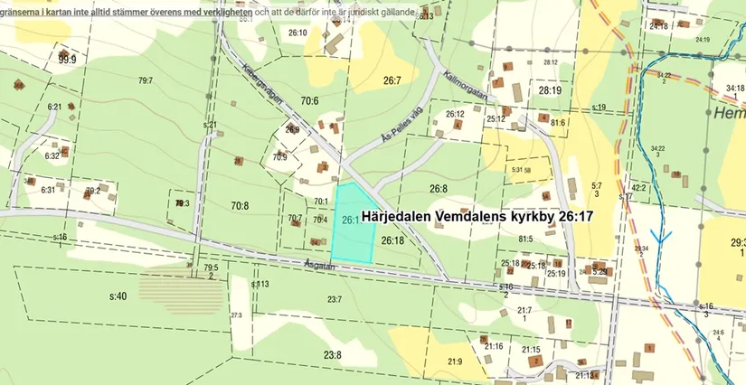 Tomt, Kilbergsvägen/Åsgatan, Vemdalens kyrkby 26:17, Vemdalen By, Härjedalen