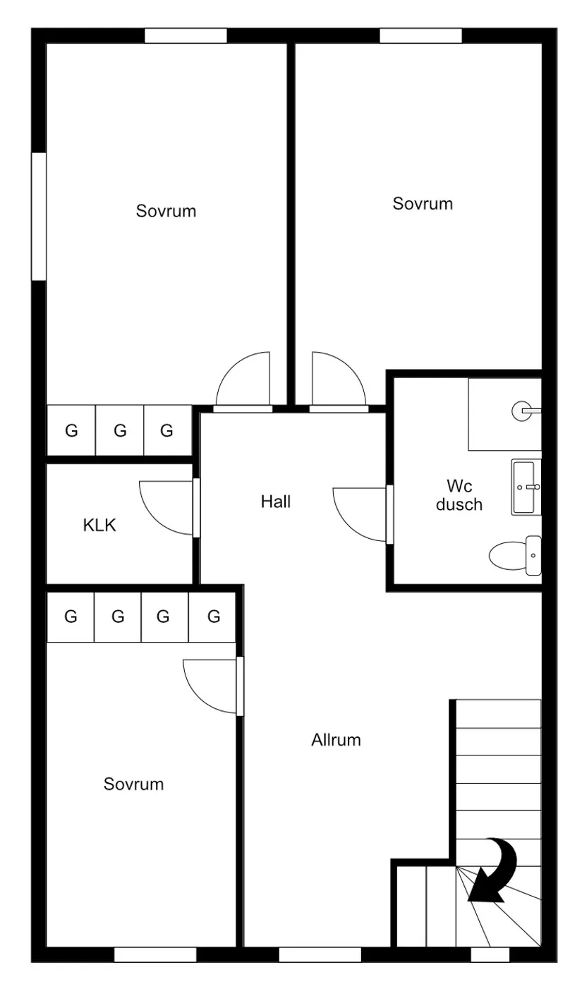 Radhus, Bryggargatan 12B, Hallstahammar