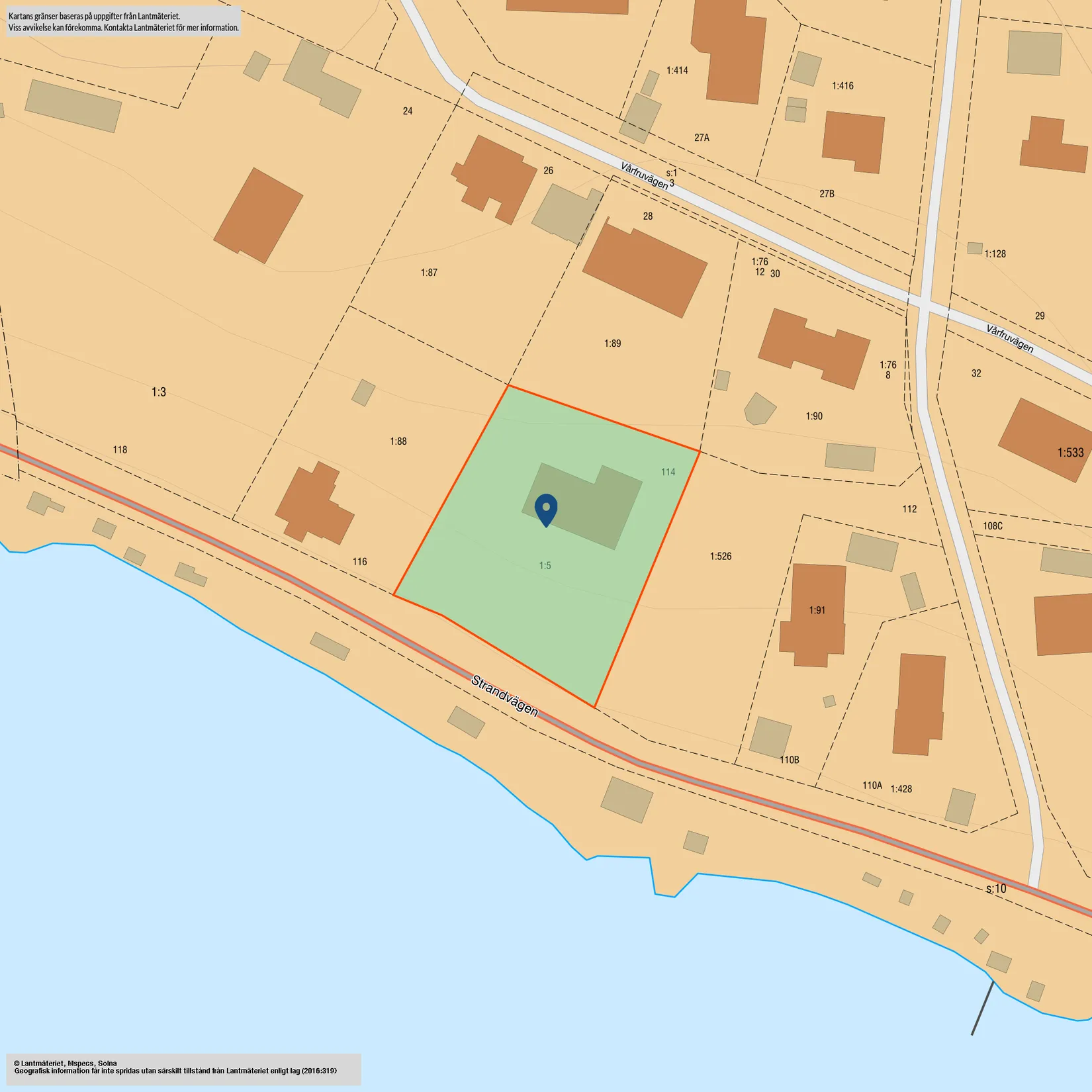 Villa, Strandvägen 114, Krokek, Strandvägen, Norrköping