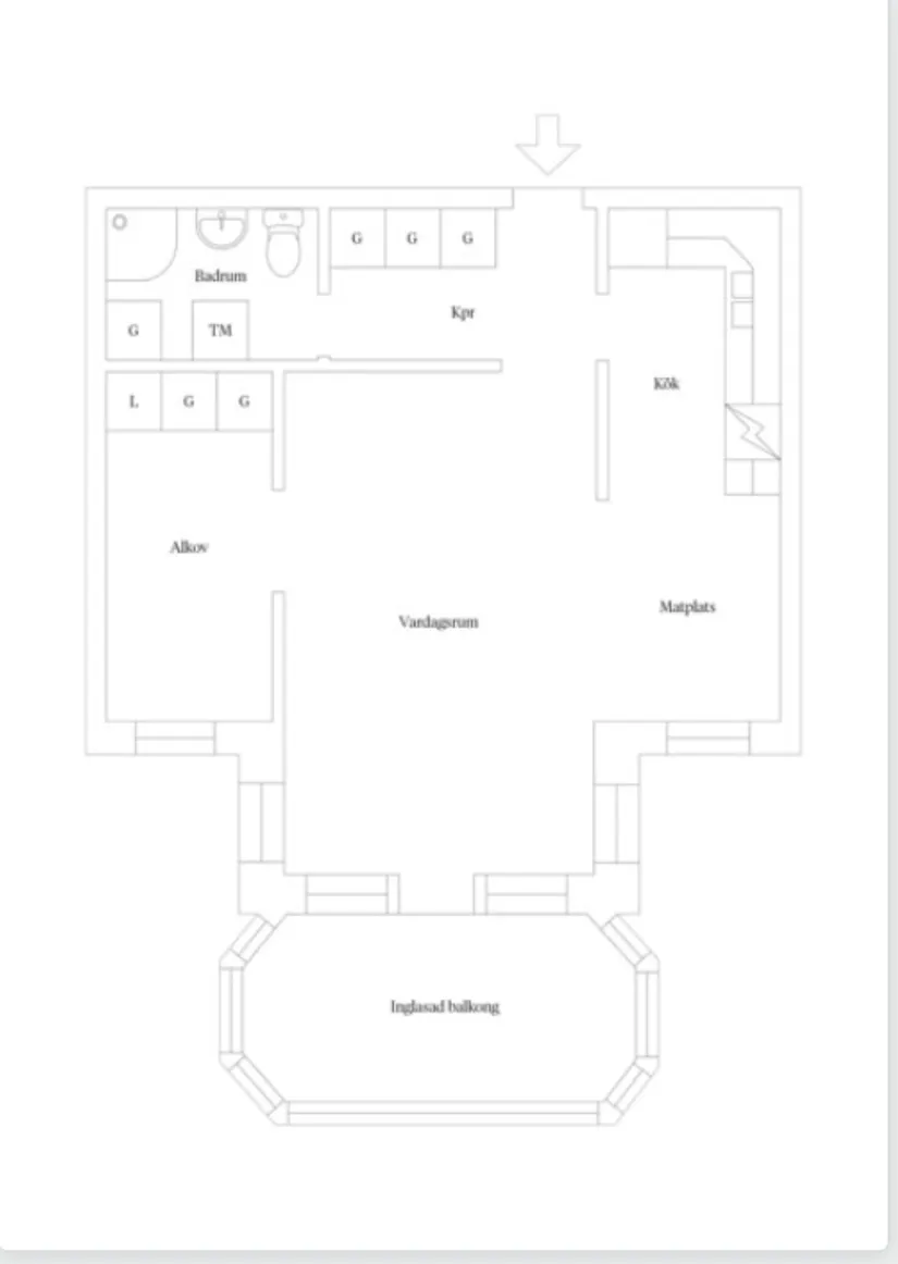 Bostadsrätt, Östra Långgatan 7A, Centralt, Sundsvall