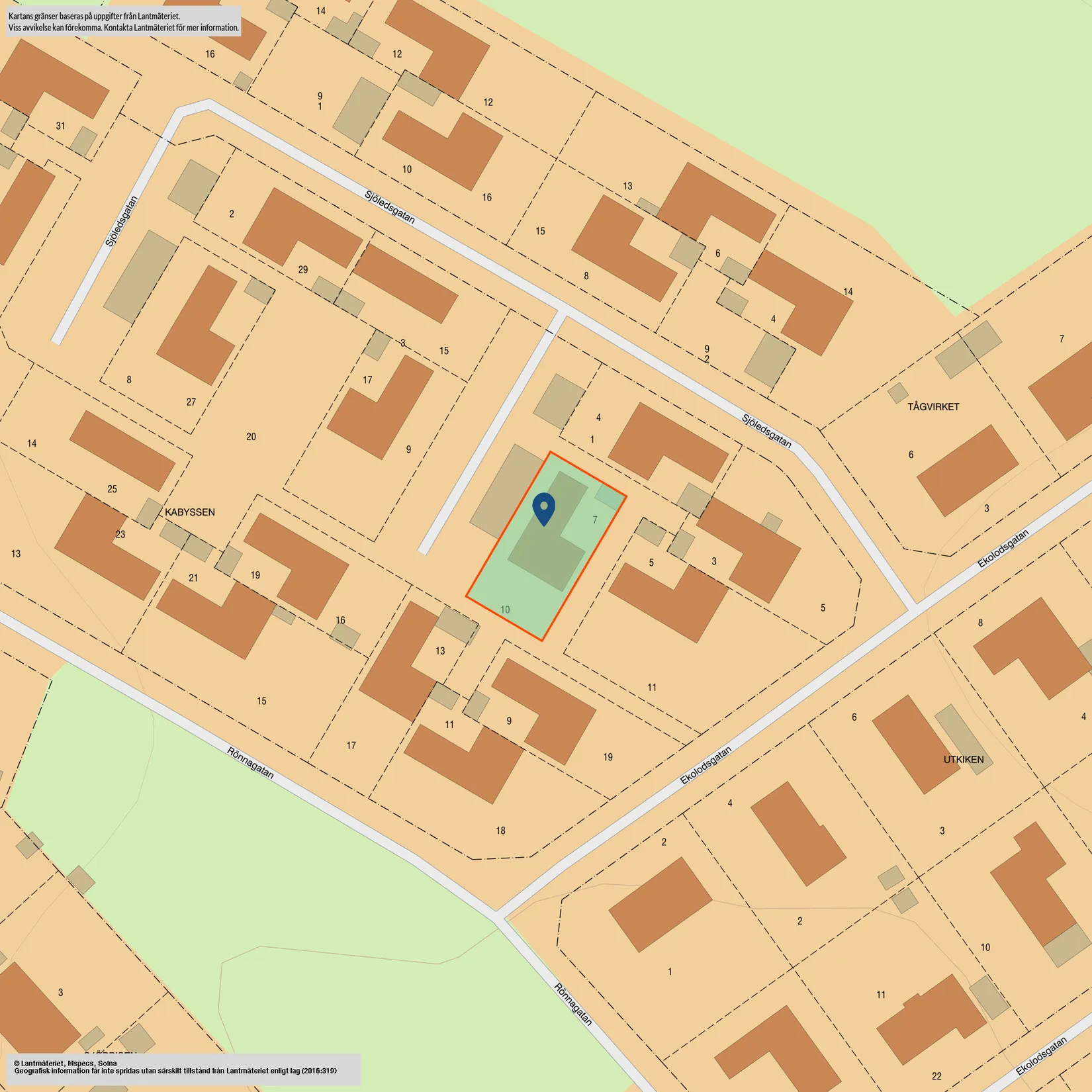Radhus, Sjöledsgatan 7, Lindö, Norrköping