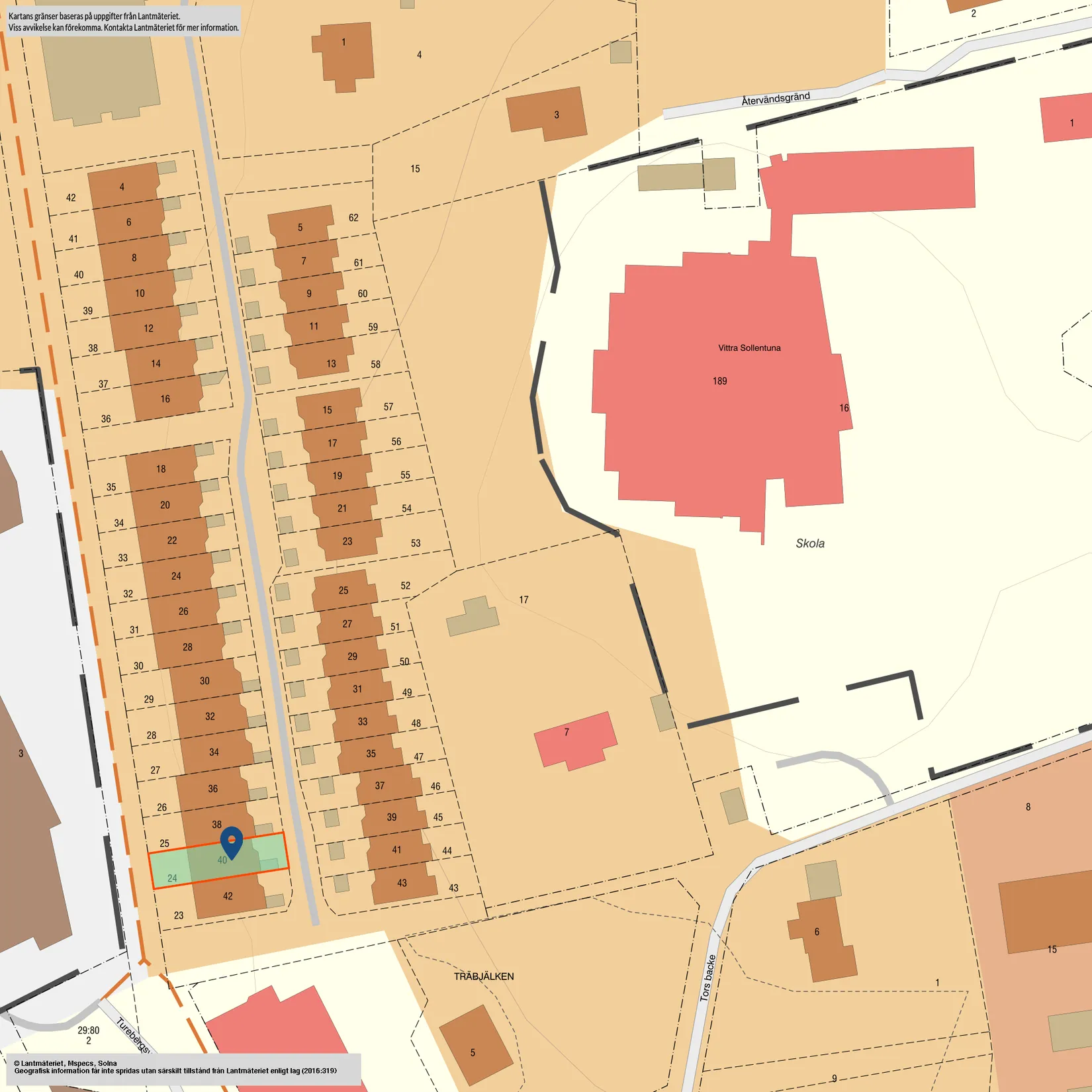Radhus, Marsgränd 40, Sollentuna-Tureberg, Sollentuna