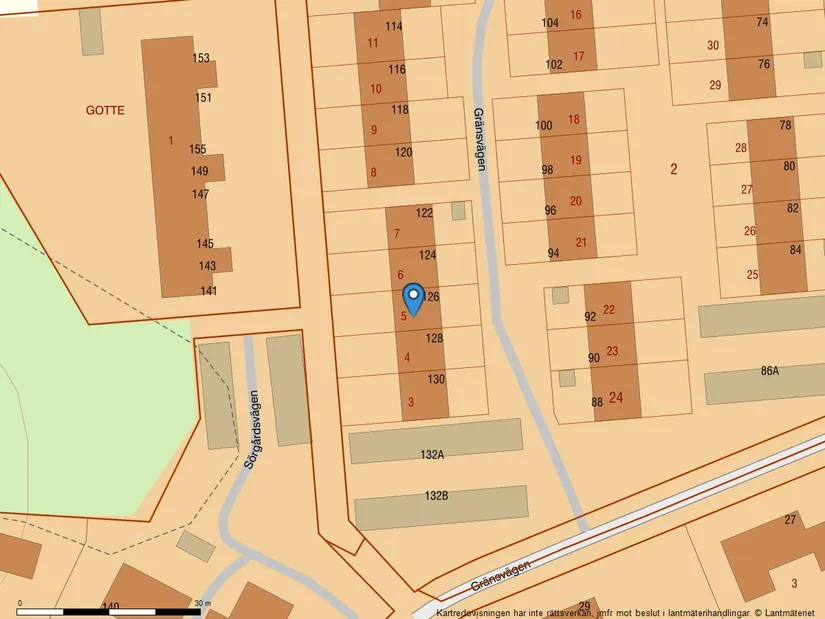 Radhus, Gränsvägen 126, Solhem, Stockholm
