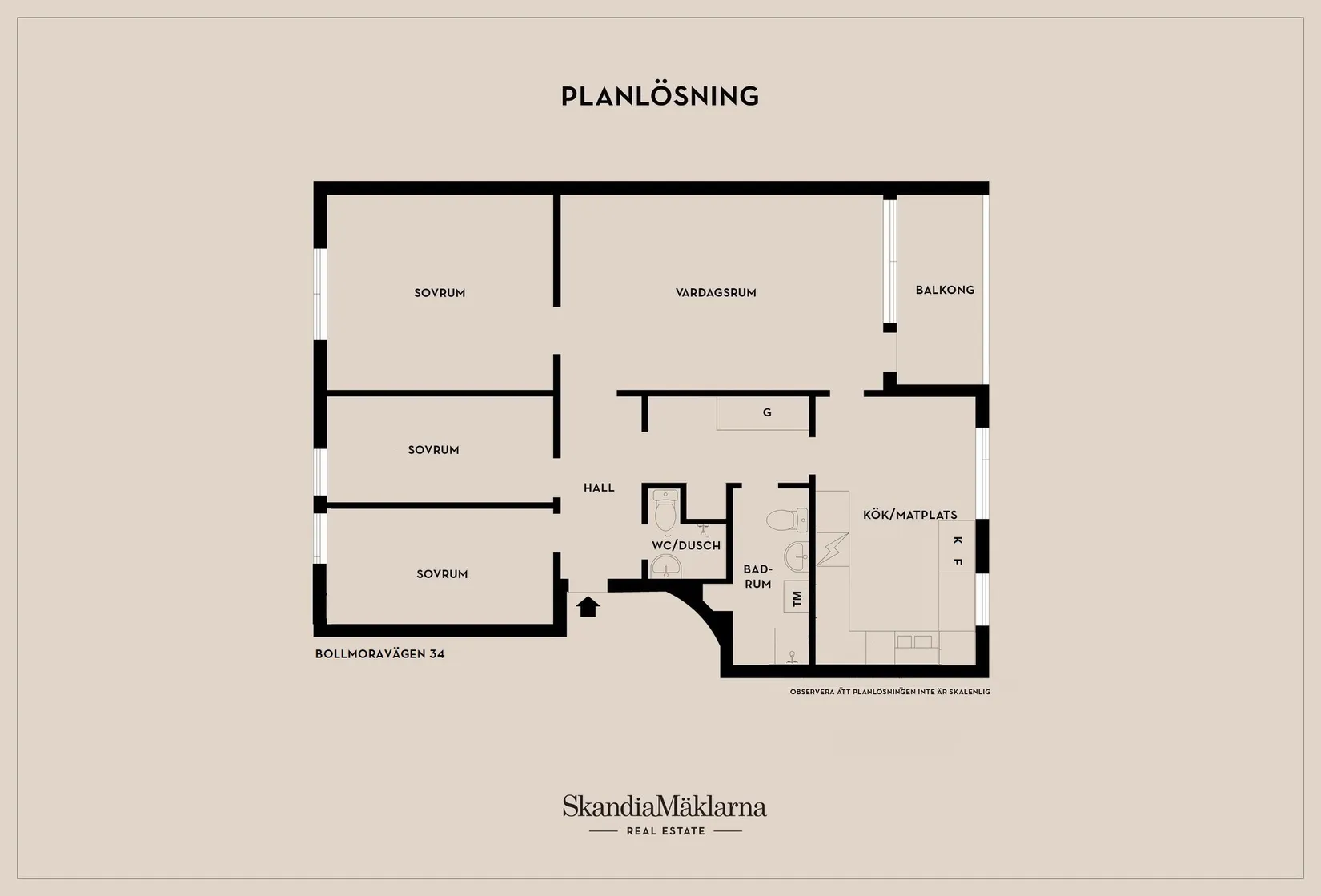 Bostadsrätt, Bollmoravägen 34, Centrala Tyresö, Tyresö