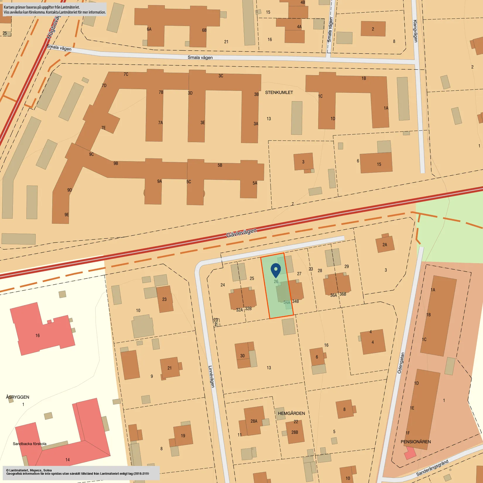 Radhus, Linnévägen 34A, Centralt, Sandviken