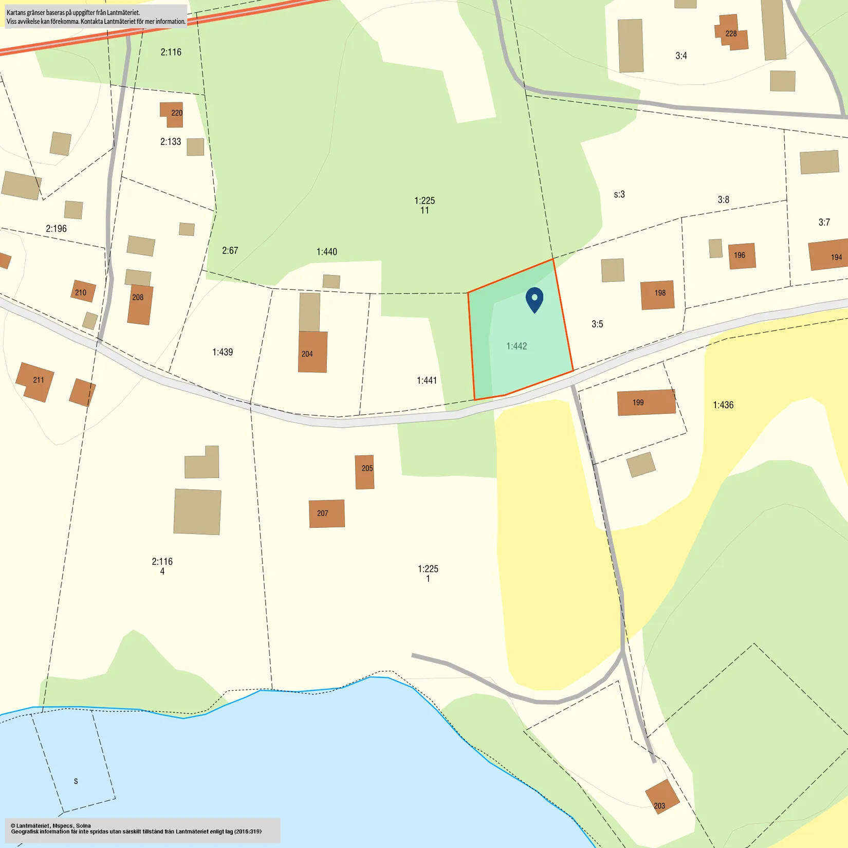 Tomt, ÅNGE OVANSJÖ 1:442, Ånge