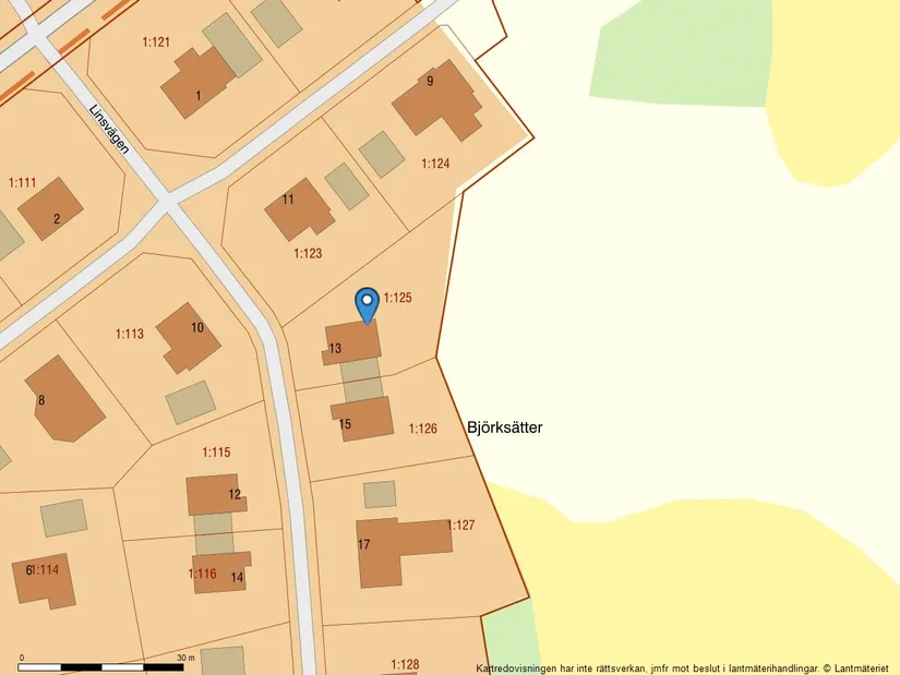 Radhus, Linsvägen 13, Ekängen, Linköping