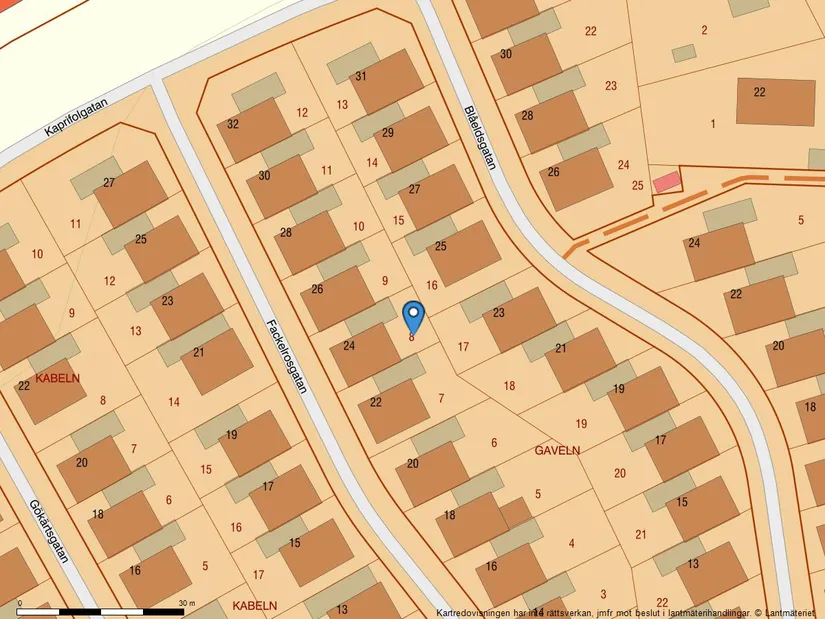 Radhus, Fackelrosgatan 24, Hagalund, Karlstad