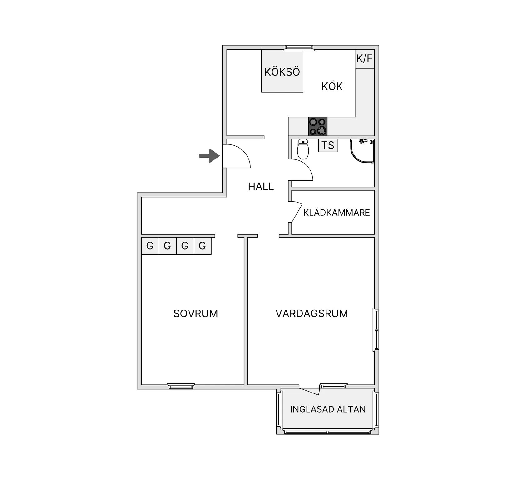 Bostadsrätt, Götgatan 12C, Ronneby