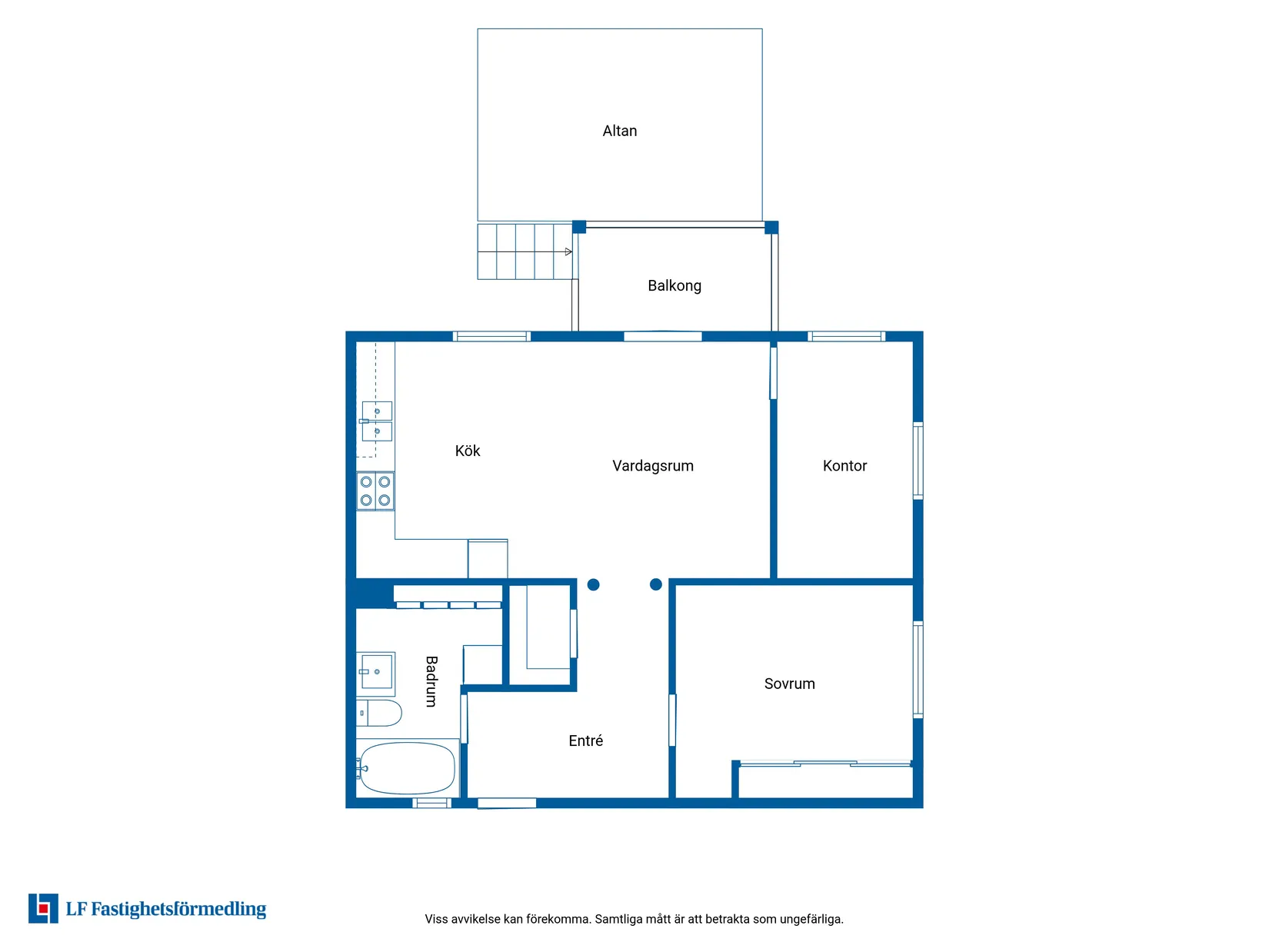 Bostadsrätt, Vidarstigen 3B, Södermalm, Sundsvall