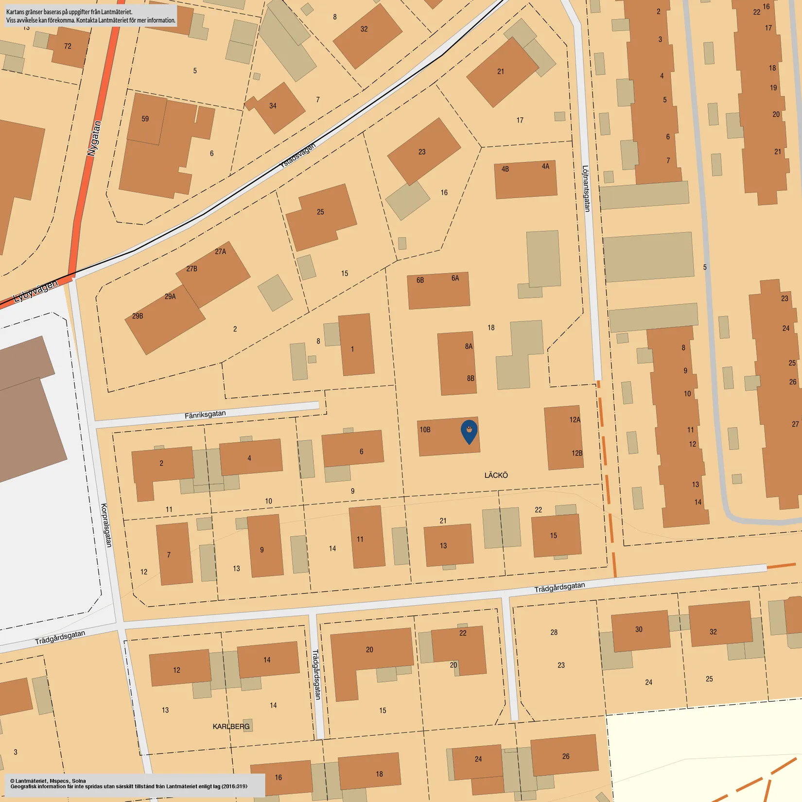 Radhus, Löjtnantsgatan 10A, Hörby