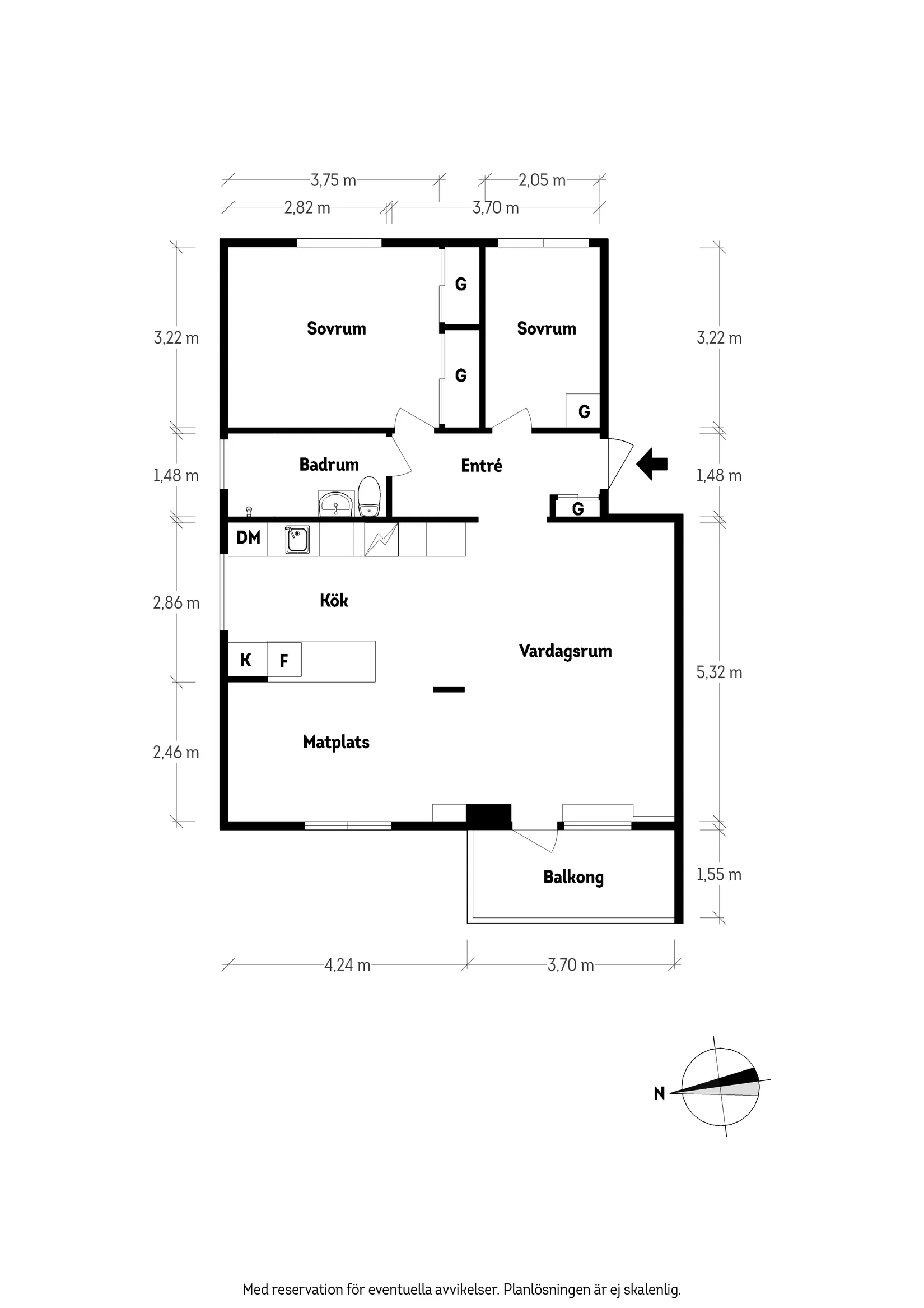 Bostadsrätt, De Geersgatan 7A, Lunden, Göteborg