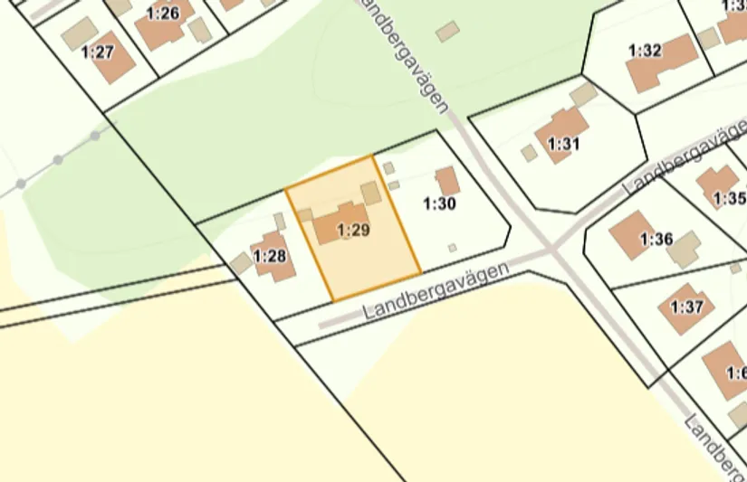 Tomt, Landbergavägen 23, Kungsbacka