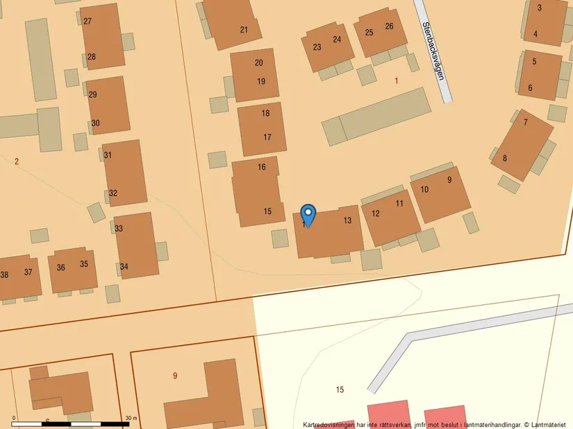 Radhus, Stenbacksvägen 14, Vä, Kristianstad
