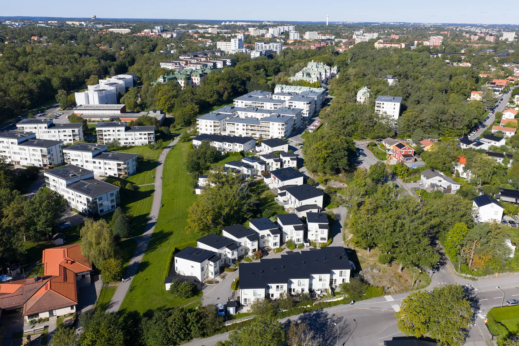Radhus, Glasbjörksvägen 11, Älvsjö - Långbro Park, Stockholm