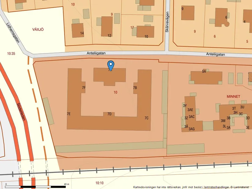 Bostadsrätt, Anteliigatan 7A, Söder, Växjö