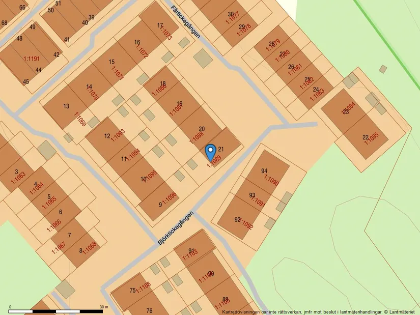 Radhus, Fårtickegången 21, Krusboda, Tyresö