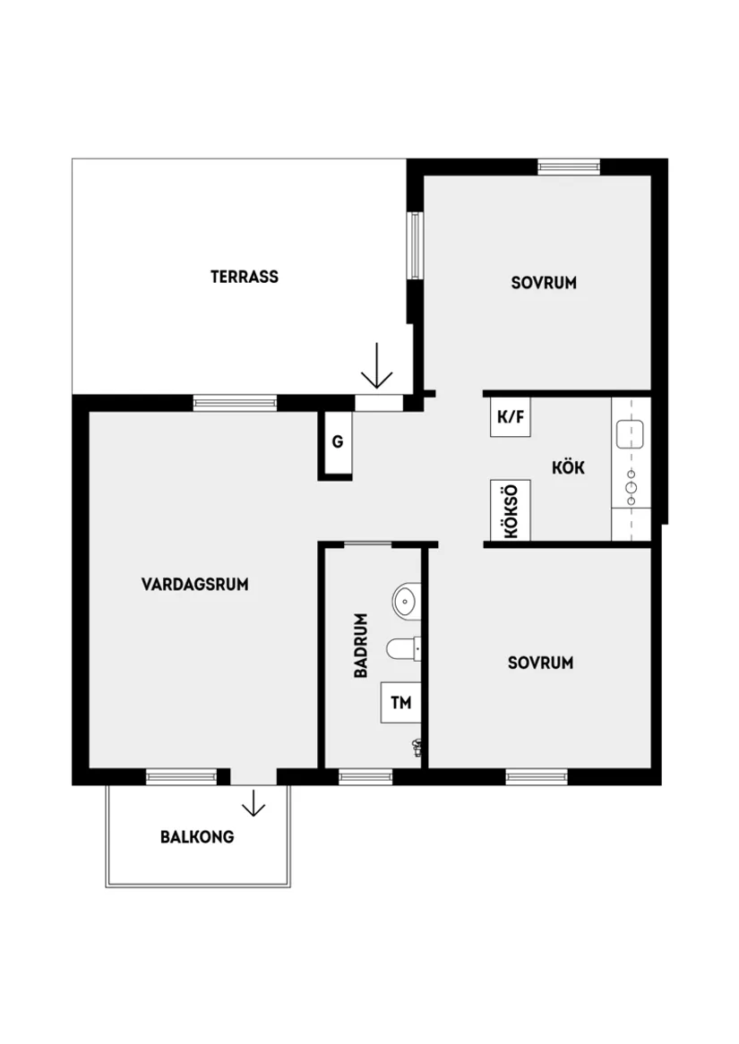Bostadsrätt, Klövervallsvägen 47B, Vallatorp, Täby