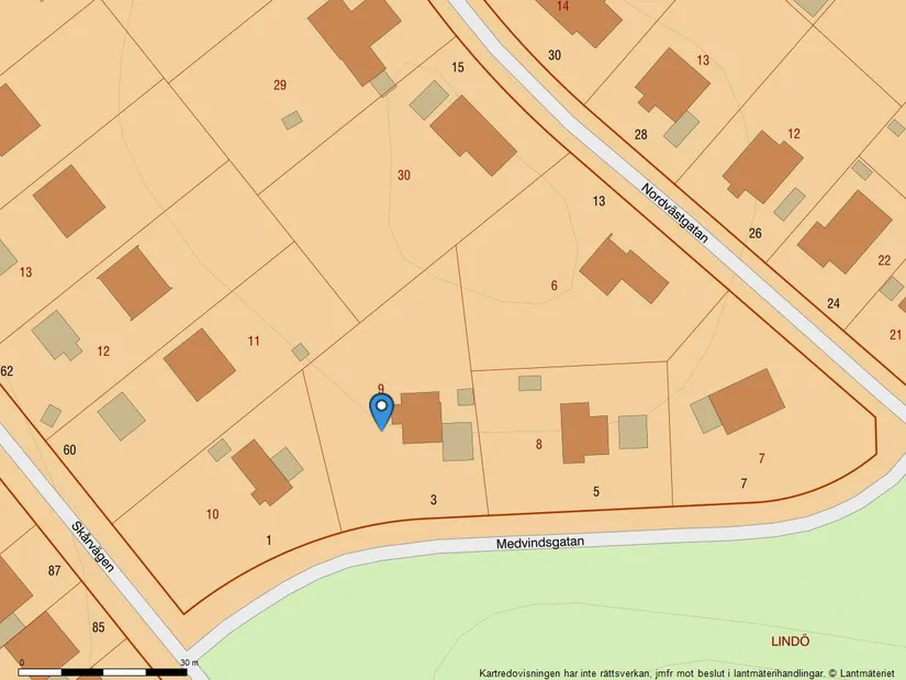 Villa, Medvindsgatan 3, Lindö, Norrköping