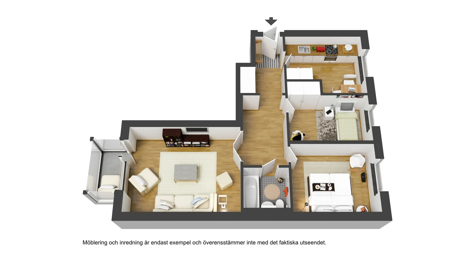 Bostadsrätt, Skidspåret 3A, Berghem, Umeå