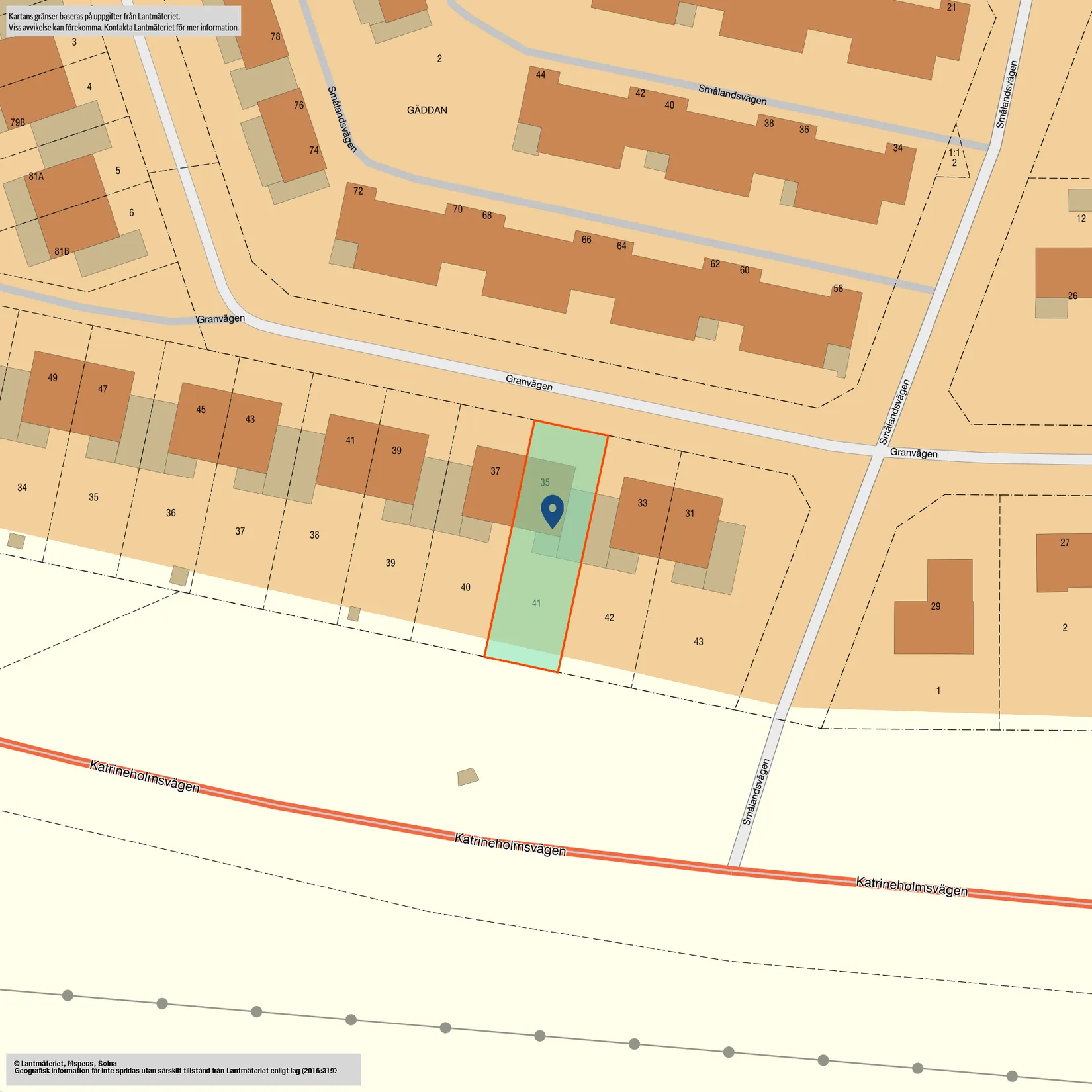 Radhus, Granvägen 35, Nyköping
